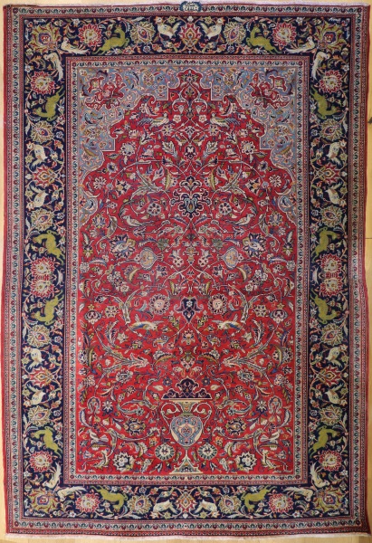 R6479 Antique Persian Kashan Carpet