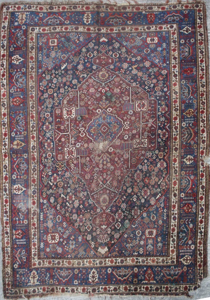 R5744 Antique Persian Qashqai Carpet