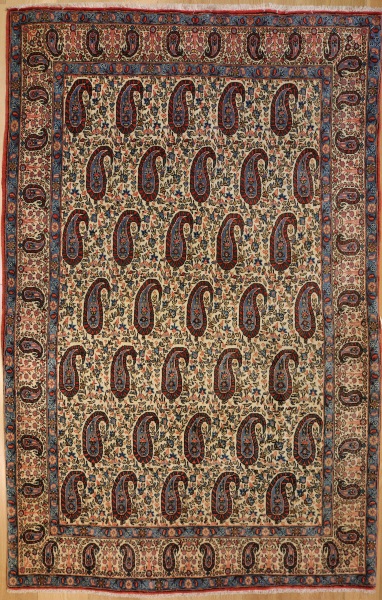 R7533 Antique Persian Qum Rug
