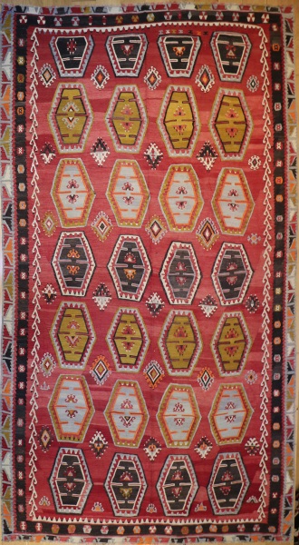 R6387 Antique Sivas Sarkisla Turkish Kilim Rug