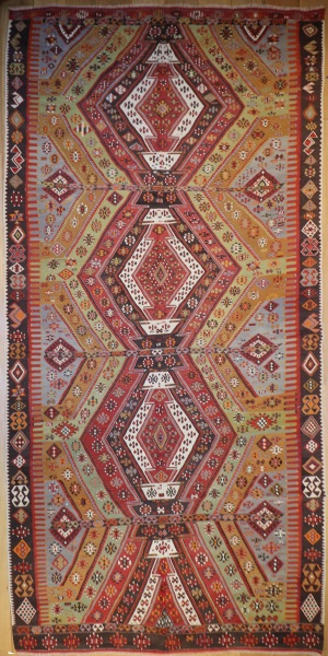 R5552 Antique Sivas Turkish Kilim Rug