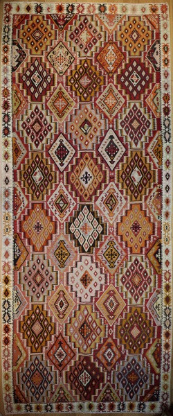 R7637 Antique Turkish Adana Kilim Rug