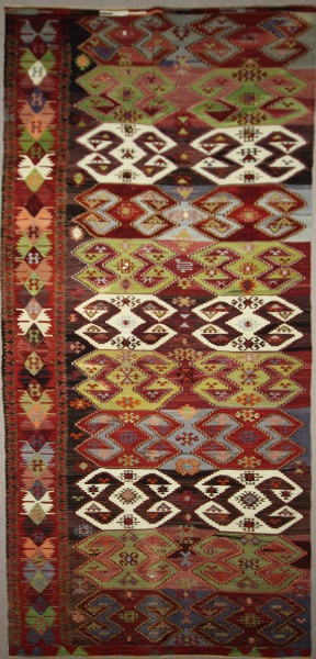 Antique Turkish Anatolian Kilim Runner R7830