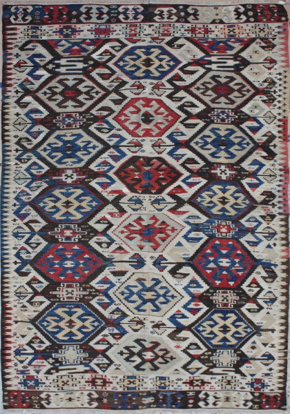 F1623 Antique Turkish Aydin Kilim Rug