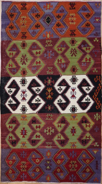 R7813 Antique Turkish Emirdag Kilim Rug