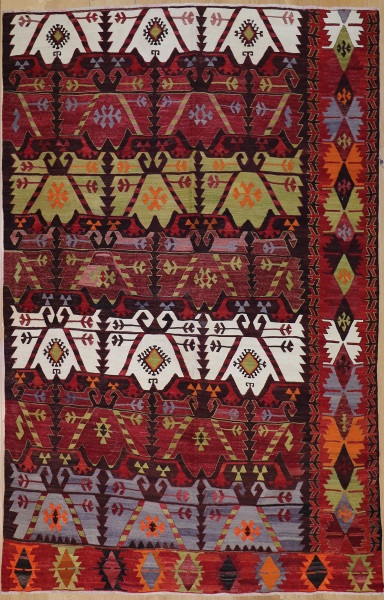 R7848 Antique Turkish Emirdag Kilim Rug