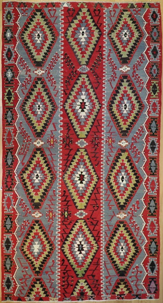 R7646 Antique Turkish Esme Kilim Rugs in London