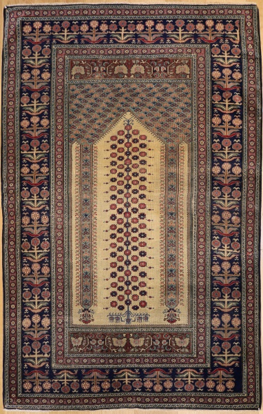 R3861 Antique Turkish Gordes Rug