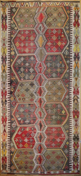 R6367 Antique Turkish Gurun Kilim Rug