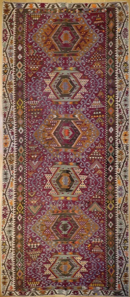 R7503 Antique Turkish Kayseri Kilim Rug