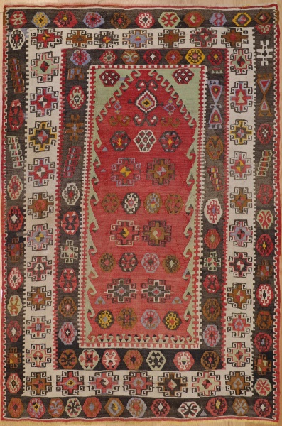 R7503 Antique Turkish Kayseri Kilim Rug