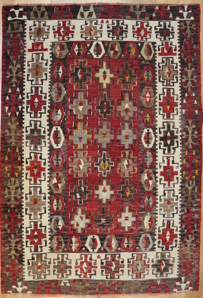 R7819 Antique Turkish Kayseri Kilim Rug