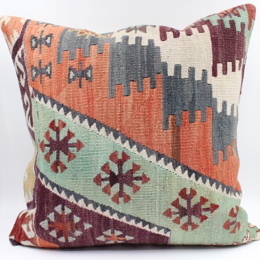 XL395 Antique Turkish Kilim Cushion Cover