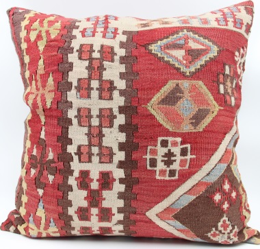 XL433 Antique Turkish Kilim Cushion Cover