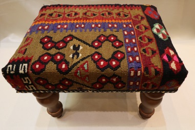 R4796 Antique Turkish Kilim Footstool