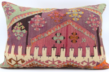 D487 Antique Turkish Kilim Pillow Cover