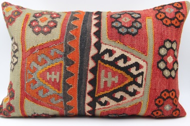D274 Antique Turkish Kilim Pillow Cover