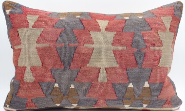 D293 Antique Turkish Kilim Pillow Cover