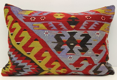 D296 Antique Turkish Kilim Pillow Cover