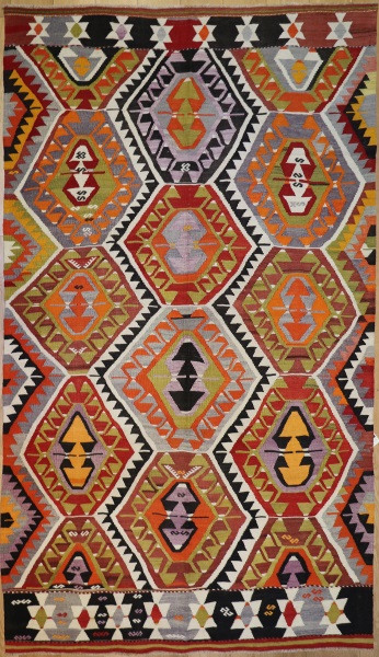 R8908 Antique Turkish Kilim Rug