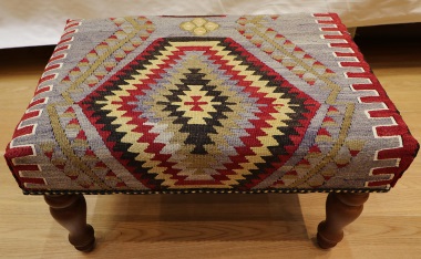 R4721 Antique Turkish Kilim Stool