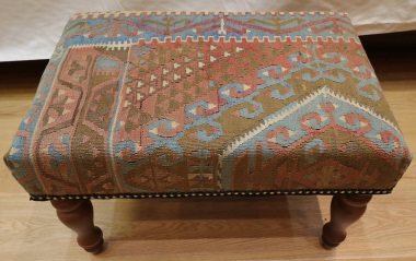 R5955 Antique Turkish Kilim Stools