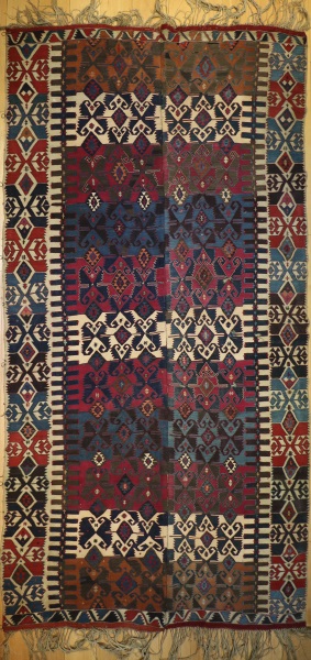 R7804 Antique Turkish Konya Kilim Rug