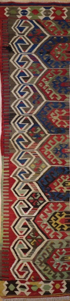 F1292 Antique Turkish Konya Kilim Runner