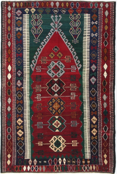 R6424 Antique Turkish Konya Obruk Kilim