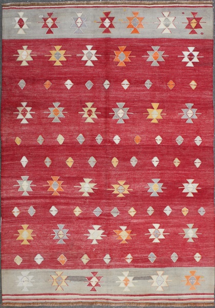 R7495 Antique Turkish Koprubasi Kilim Rug