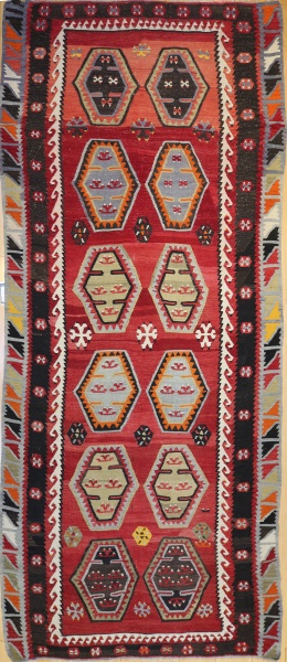 R7357 Antique Turkish Sarkisla Kilim Rug