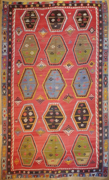 R7791 Antique Turkish Sarkisla Kilim Rug