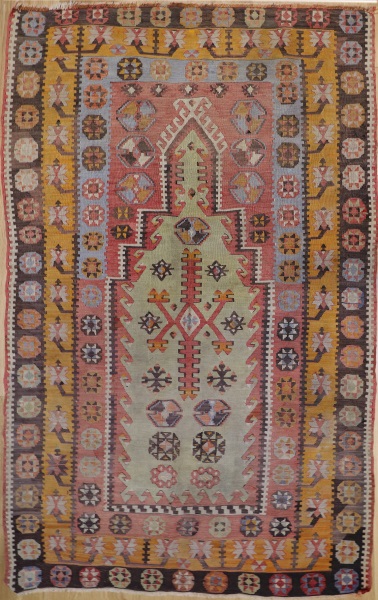 R6606 Antique Turkish Sivas Kilim Rug