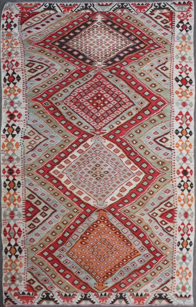 R7355 Antique Turkish Sivas Kilim Rug