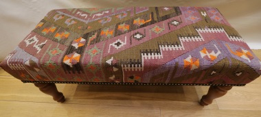 Beautiful Antique Turkish Kilim Bench Stools R5960