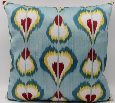 Blue Ikat Silk Cushion Pillow Covers-i168