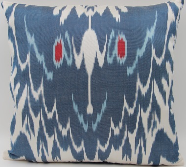 Blue Silk Ikat Cushion Covers - i200