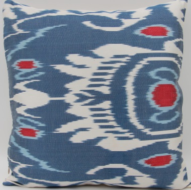 Blue Silk Ikat Cushion Covers - i205
