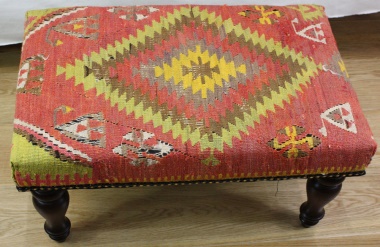 Decorative Antique Turkish Kilim Stools R5199