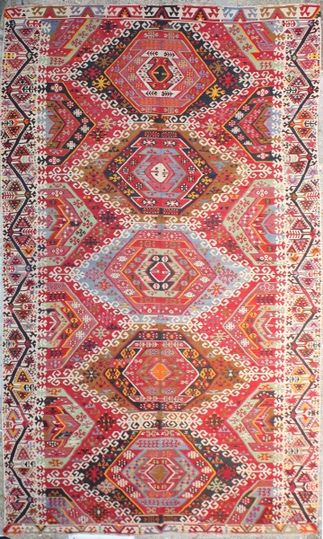 R6879 Beautiful flat weave kilim rug