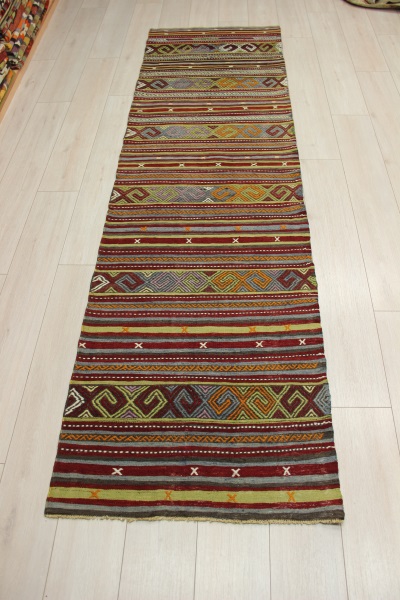 R9154 Flat Weave Turkish Kilim Rug Runner