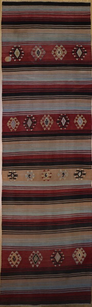 R9155 Flat Weave Turkish Kilim Rug Runner