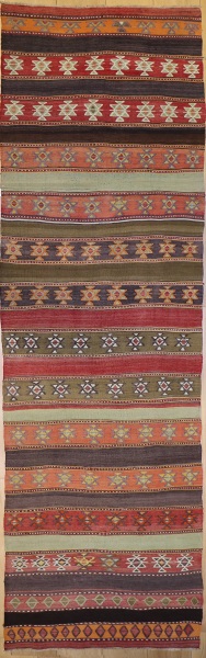 R9158 Flat Weave Turkish Kilim Rug Runner