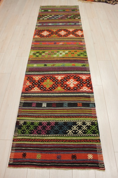 R9164 Flat Weave Turkish Kilim Rug Runner