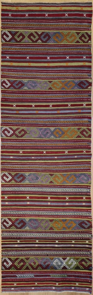 R9165 Flat Weave Turkish Kilim Rug Runner