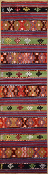 R9176 Flat Weave Turkish Kilim Rug Runner