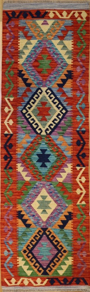 R9114 Gorgeous New Afghan Kilim Runners