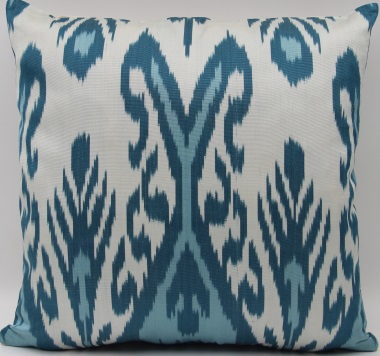 Blue Silk Ikat Cushion Covers - i192