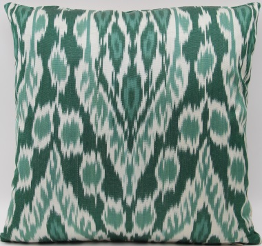 Green Silk Ikat Pillow Cover - i263
