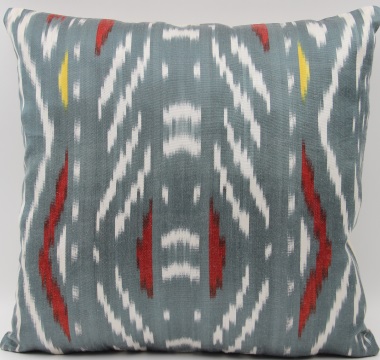 Grey Silk Ikat Cushion Covers - i206